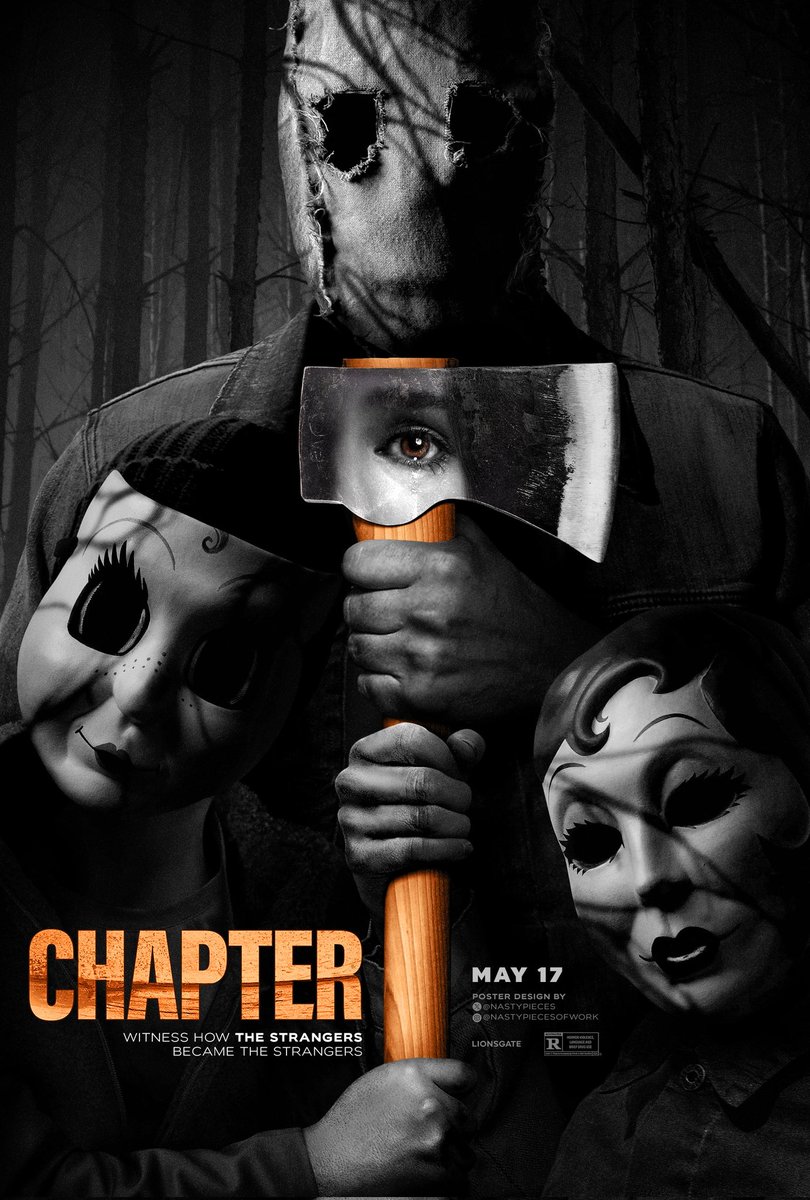 THE STRANGERS: CHAPTER 1 is set to make $12.3 million this weekend Coming in higher than expected, the $8.5 million production is proving that there's a solid franchise fanbase, but with poor to middling feedback from horror fans, it could be a tough road ahead. 🎨 @nastypieces