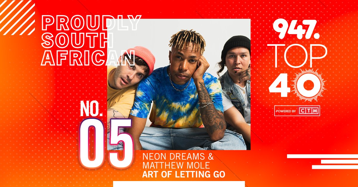 947 (@947) on Twitter photo 5⃣🇿🇦
The single 'Art of Letting Go' by <a href="/MatthewJMole/">matthew mole</a> & Canadian duo <a href="/neondreams/">Neon Dreams</a> is edging closer to the podium.
#947Top40CTM
Listen:
📲Primedia+ App
primediaplus.com 5⃣🇿🇦
The single 'Art of Letting Go' by <a href="/MatthewJMole/">matthew mole</a> & Canadian duo <a href="/neondreams/">Neon Dreams</a> is edging closer to the podium.
#947Top40CTM
Listen:
📲Primedia+ App
primediaplus.com