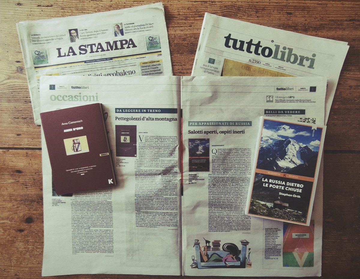 KellerEditore's tweet photo. Arno Camenisch con "Anni d'oro" (trad. di Elisa Leonzio) e Stephan Orth con "La Russia dietro le porte chiuse" (trad. di Angela Lorenzini) oggi su @TuttoLibri #18maggio Grazie a Enrico Brizzi e Cesare Martinetti per le recensioni.
#libriK https://t.co/KZg092KsQD