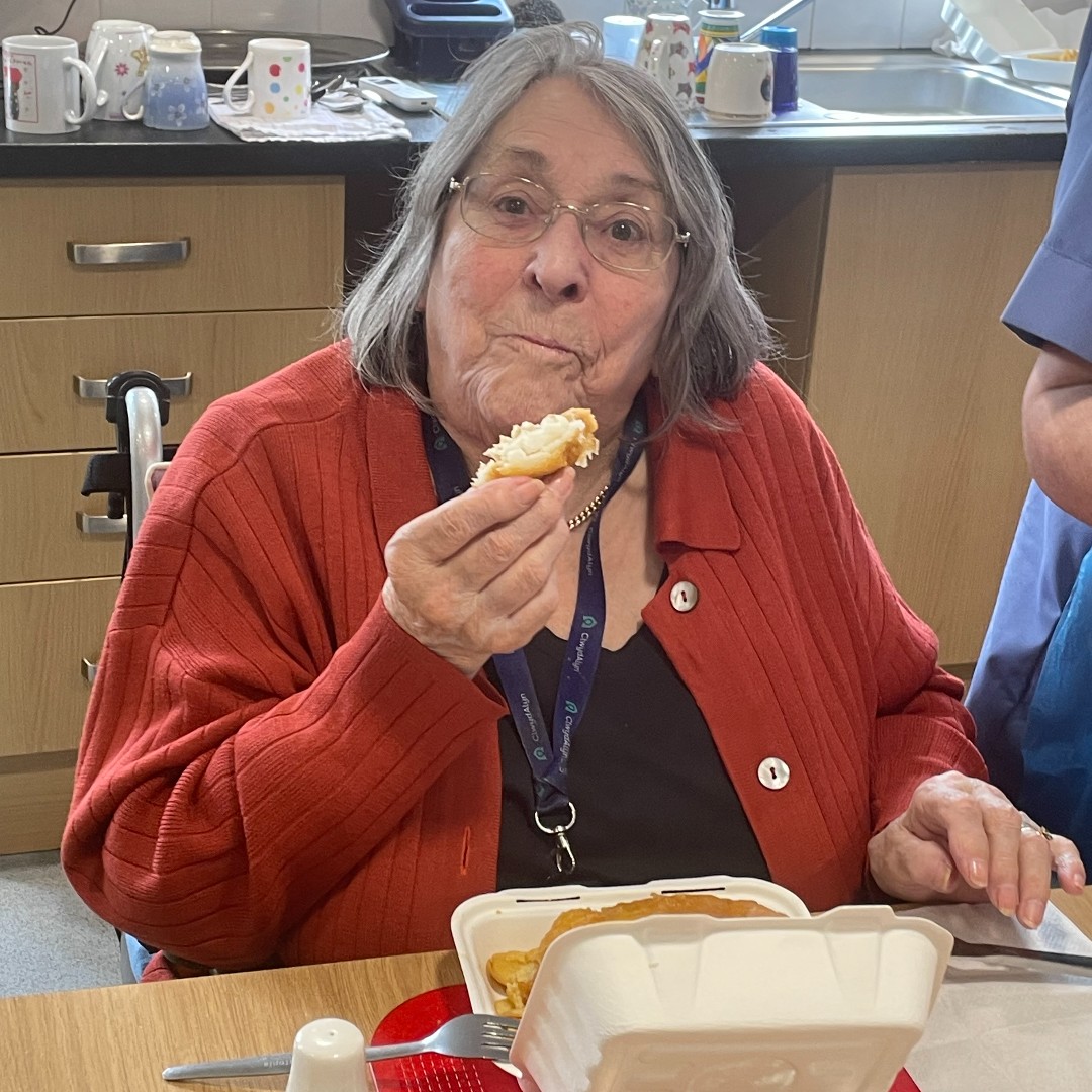 Victory tastes best when shared! Our residents from Chirk Court - Myddleton household savoured their chippy tea treat, a well-deserved reward for their creative flair back in the Christmas decoration competition. Their smiles tell the whole story!