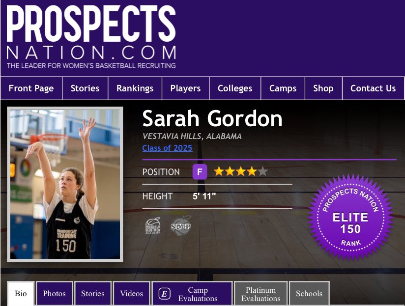 B r a n d o n C l a y (@brandonclaypsb) on Twitter photo ProspectsNation Player Evals | Powered by <a href="/bclayscouting/">Brandon Clay Scouting</a>
On a floor full of Division One recruits, ‘25 Sarah Gordon (AL) of Southeast All Stars was a ⭐️. Finished with 17 points.
Auburn, GA Tech & UAB all 👀.
GET YOUR 🎥 EVAL FROM ME ⬇️ prospectsnation.com/prospectsnatio… #BClayConsulting ProspectsNation Player Evals | Powered by <a href="/bclayscouting/">Brandon Clay Scouting</a>
On a floor full of Division One recruits, ‘25 Sarah Gordon (AL) of Southeast All Stars was a ⭐️. Finished with 17 points.
Auburn, GA Tech & UAB all 👀.
GET YOUR 🎥 EVAL FROM ME ⬇️ prospectsnation.com/prospectsnatio… #BClayConsulting