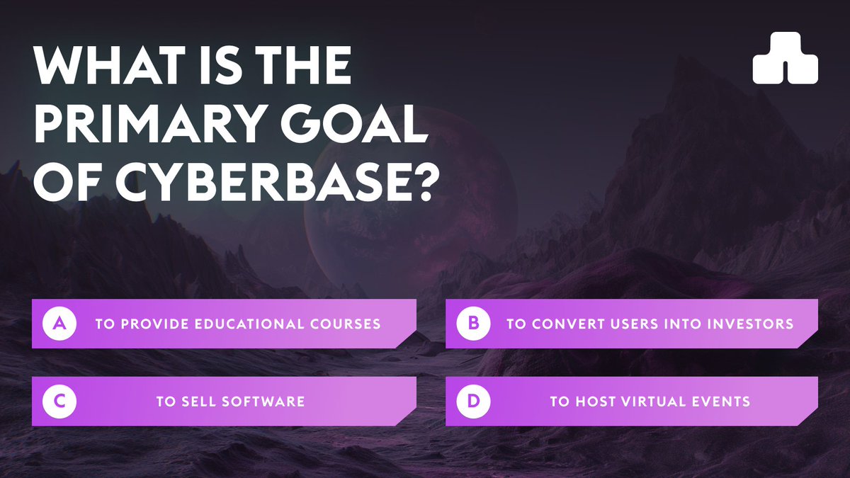 cyberbasexyz's tweet image. ✅ CyberBase Quiz Time!

🧠 Are you ready to test your knowledge about the CyberBase platform? We've put together a fun quiz to see how well you know your stuff!

➕ Here's how to participate:

 1. Read the questions (just swipe the pics below) 
 2. Drop your answers in the…