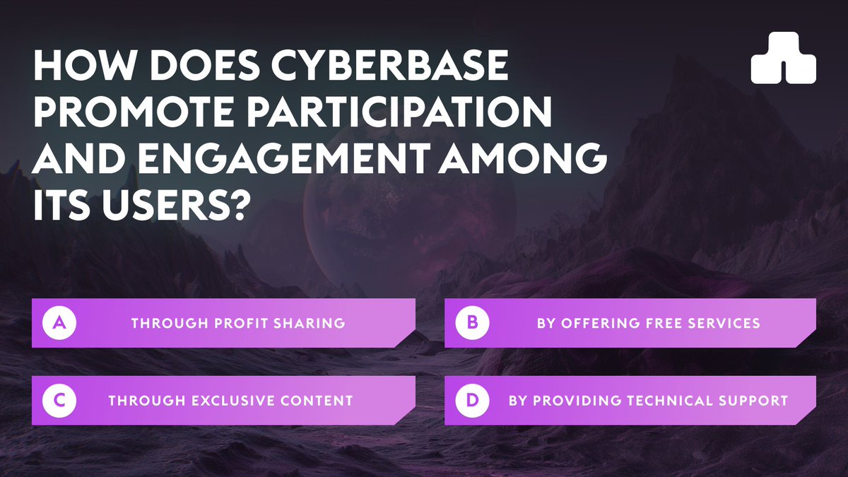 cyberbasexyz's tweet image. ✅ CyberBase Quiz Time!

🧠 Are you ready to test your knowledge about the CyberBase platform? We've put together a fun quiz to see how well you know your stuff!

➕ Here's how to participate:

 1. Read the questions (just swipe the pics below) 
 2. Drop your answers in the…