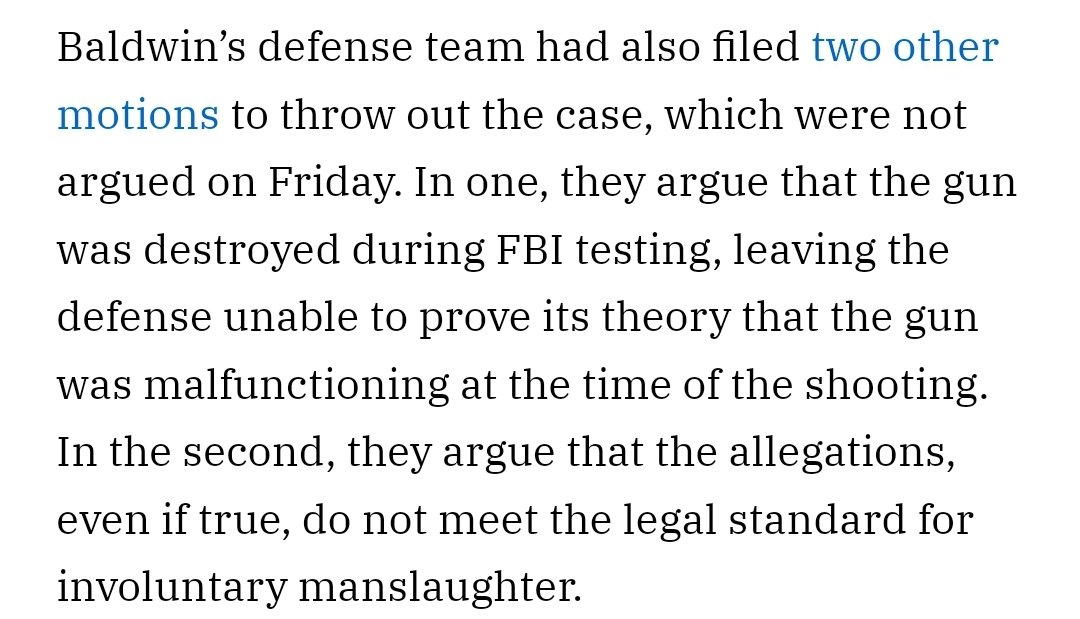 Fun fact for Saturday morning. Did you know that the gun in the movie Rust fired by Alec Baldwin that killed Halyna Hutchins was destroyed by the @FBI during testing to see if it could've been fired by itself?