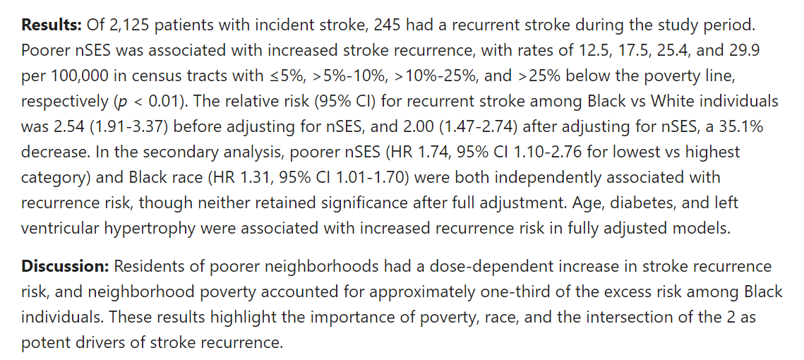 Impact of Poverty on Stroke Recurrence: A Population-Based Study pubmed.ncbi.nlm.nih.gov/38759136/ via @NLM_NIH