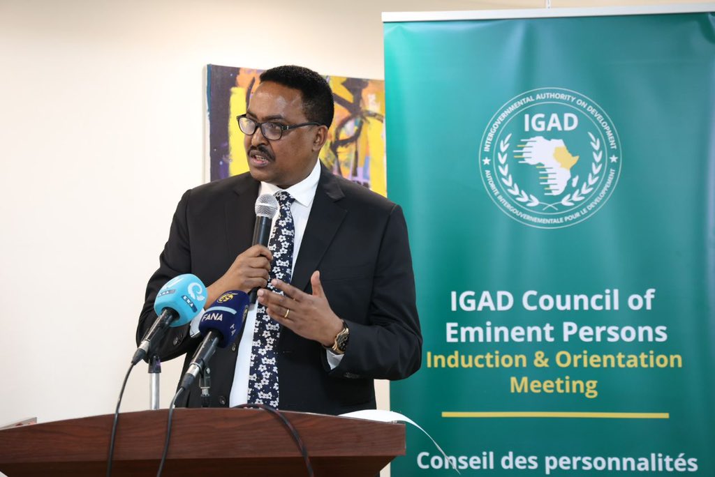 DrWorkneh's tweet photo. Opened the IGAD Eminent Persons meeting today in Addis Ababa alongside H.E. Gideon Timotheus, Minister of @MOJEthiopia. Humbled to be in the presence of our wise council of elders and eminent personalities from across the region. Proud to reaffirm that IGAD is committed to the "African Solutions for African Problems" approach, and we intend to use this platform to share experiences, collaborate, and provide a voice for the voiceless, with the aim of creating a stable and prosperous region.