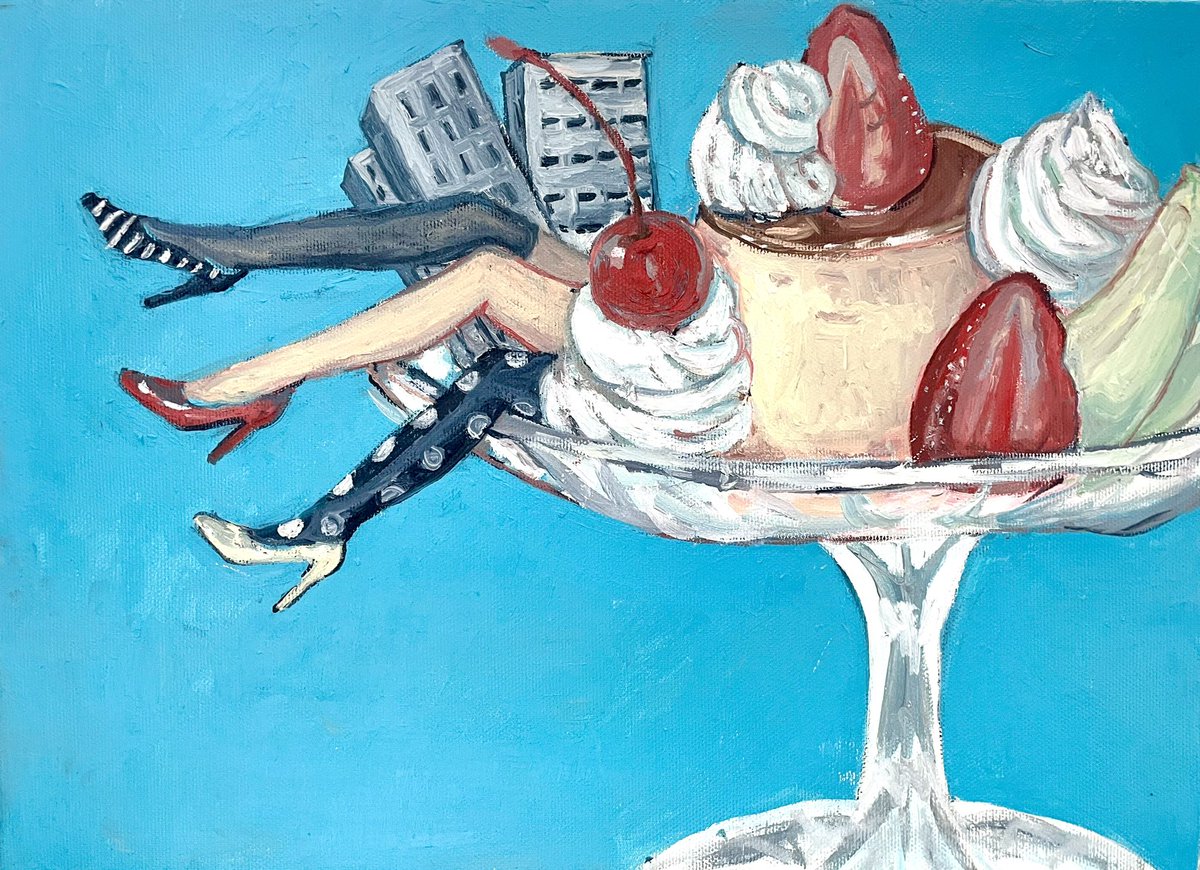 1girl solo pantyhose food shoes high heels fruit  illustration images