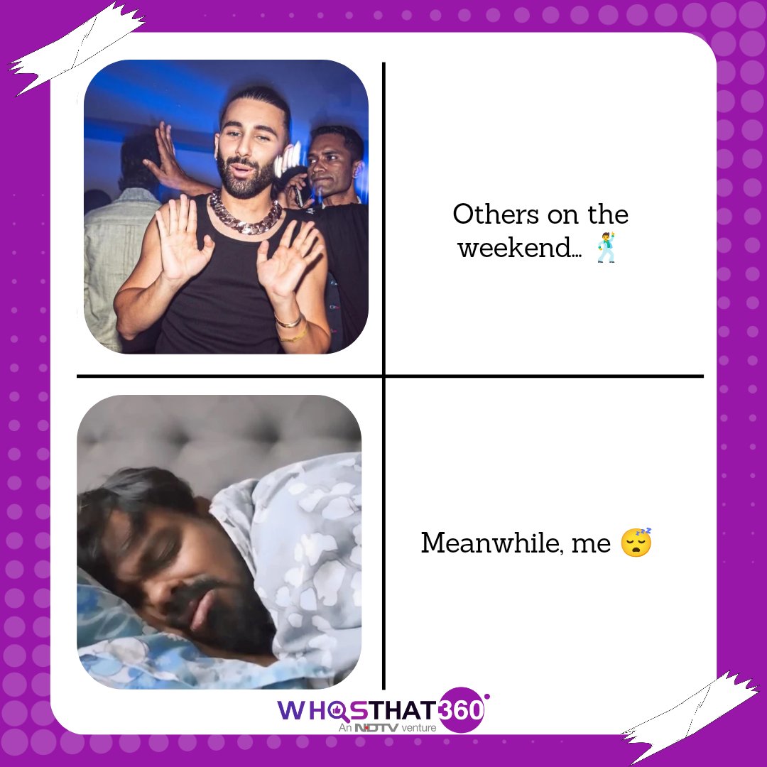 Sleeping >>>>>>>> Partying!

#Memes #Funny #WeekendMood #Weekend #WhosThat360