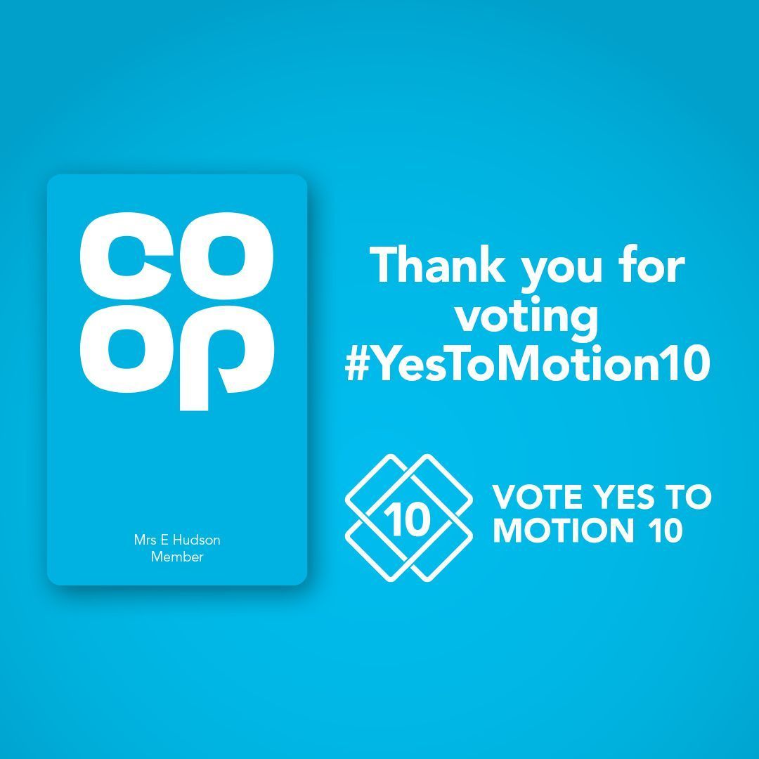 📣 Motion 10 has PASSED! Thank you to all those who voted #YesToMotion10 to continue the historic link between @CoopParty and @CoopUK. We look forward to continuing to work with our movement to fight for our shares values and principles.