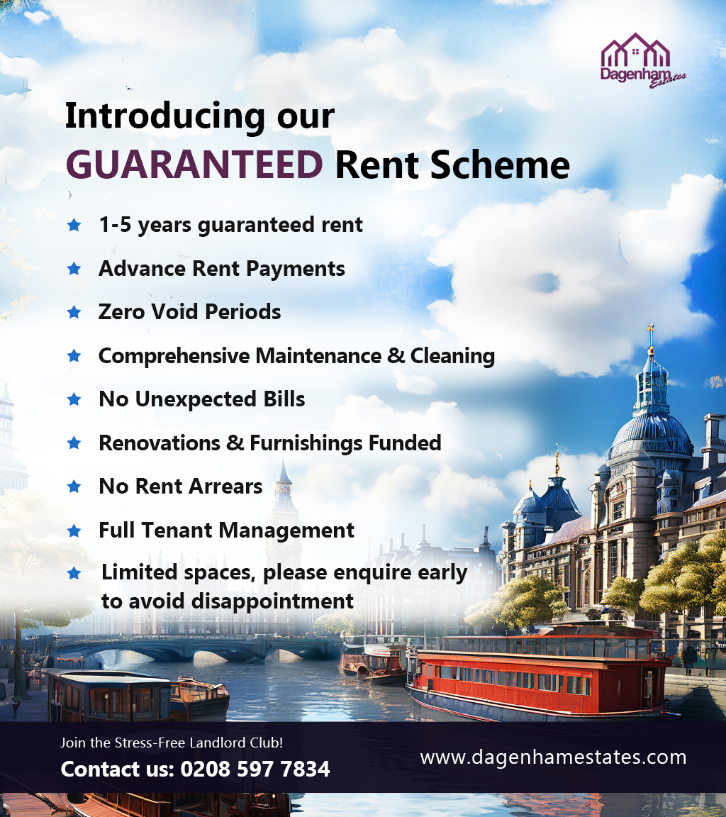 We offer guaranteed rents to landlords who list their properties with us. Contact us today to learn more about how you can start earning passive income.

dagenhamestates.com

#dagenhamestates #rentalproperty #propertyinlondon #landlordlife #londonlandlords #rentinginlondon
