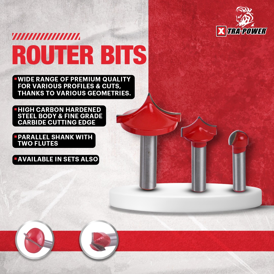 ToolsXtraPower's tweet image. Shape your vision with Xtra Power Router Bits. Crafted for unmatched durability and performance, these bits let you tackle any woodworking project with confidence.

Step up your game. #XtraForAReason

#RouterBits #XtraPower #Woodworking #Craftsmanship #PowerToolsIndia #PowerTools