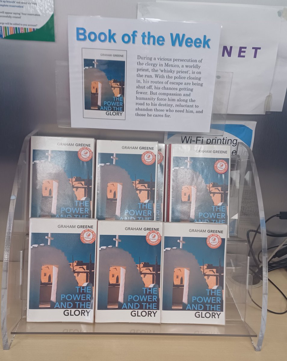 Check out our new Book of the Week, The Power and The Glory Pop in and grab a copy from the display on the opposite the front desk, available while stocks last. #bookoftheweek #guildfordlibrary #SurreyLibraries #GrahamGreene #ThePowerAndTheGlory