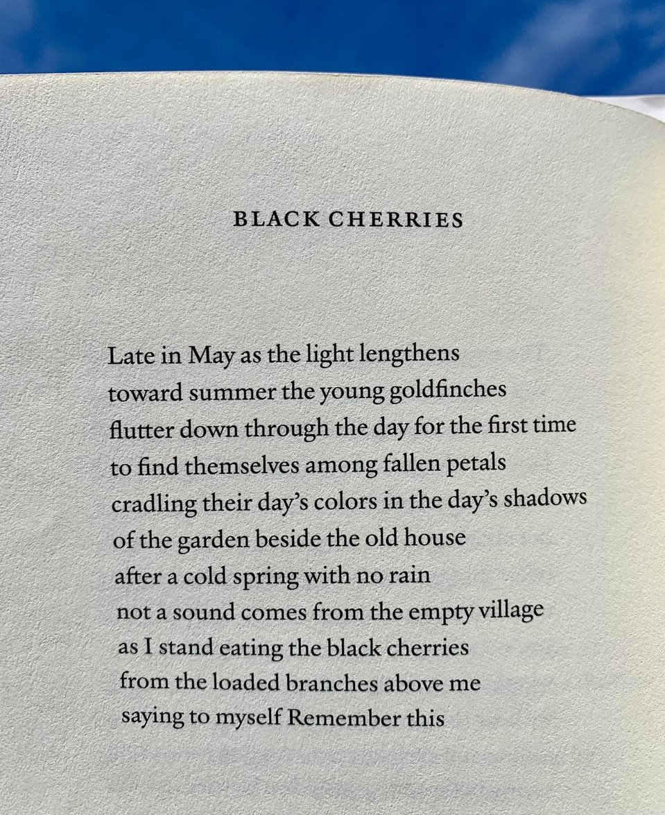 'Remember this' —W.S. Merwin, from GARDEN TIME @CopperCanyonPrs