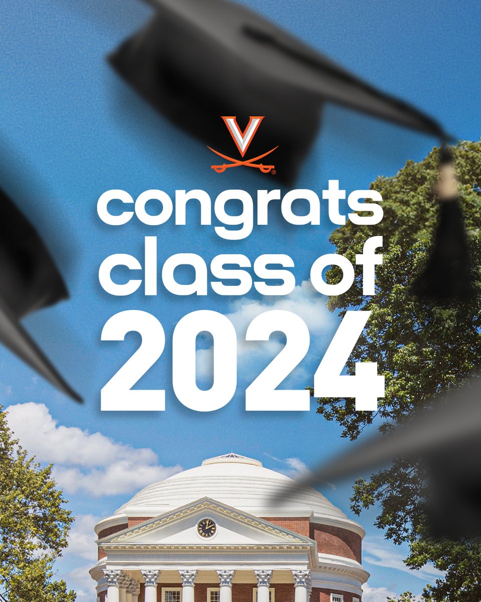 🎓 Today, we celebrate the Class of 2024! “Be the positive influence we all need right now. Use the education, the lessons and the relationships you have gathered in your years here on Grounds to go make a difference and change the world.” #GoHoos