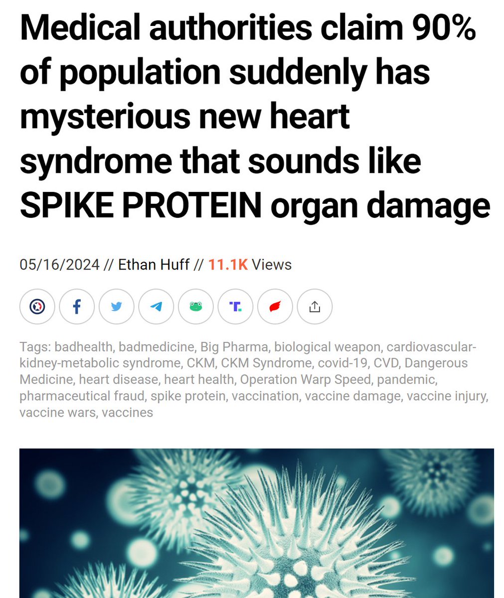 New research is shaking up the medical establishment with data showing that an astounding 90 percent of the United States population now suffers from a heart condition that in many ways looks like spike protein organ damage from Wuhan coronavirus (COVID-19) 'vaccines.'
Last