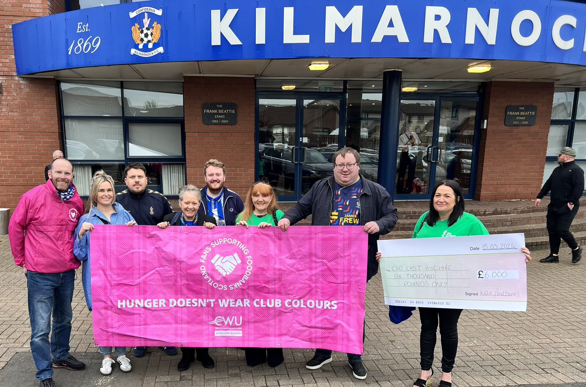 We handed over a cheque for £6000 in donations from fans to support the work of the Foodbank. 💙 

A club and supporters that are rooted in our community. 👏