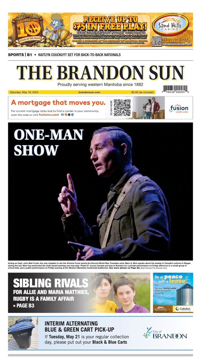 Good morning! Here is your #FrontPage #bdnmb