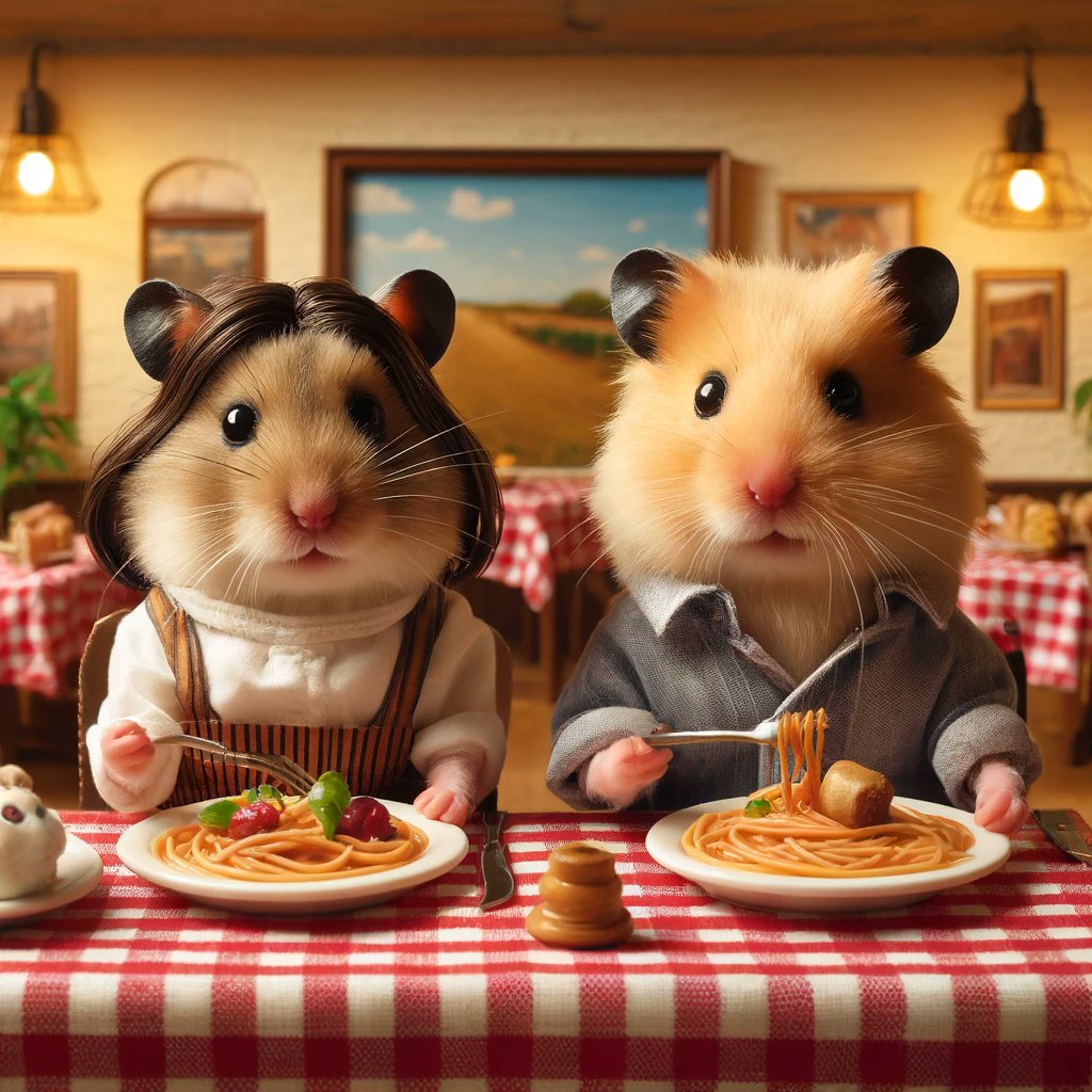 🐹🐾 Nom nom, Saturday dining out 🍷🍕

#NFTHamsters #Saturday #AIArtwork #NftColllector #CryptoNews