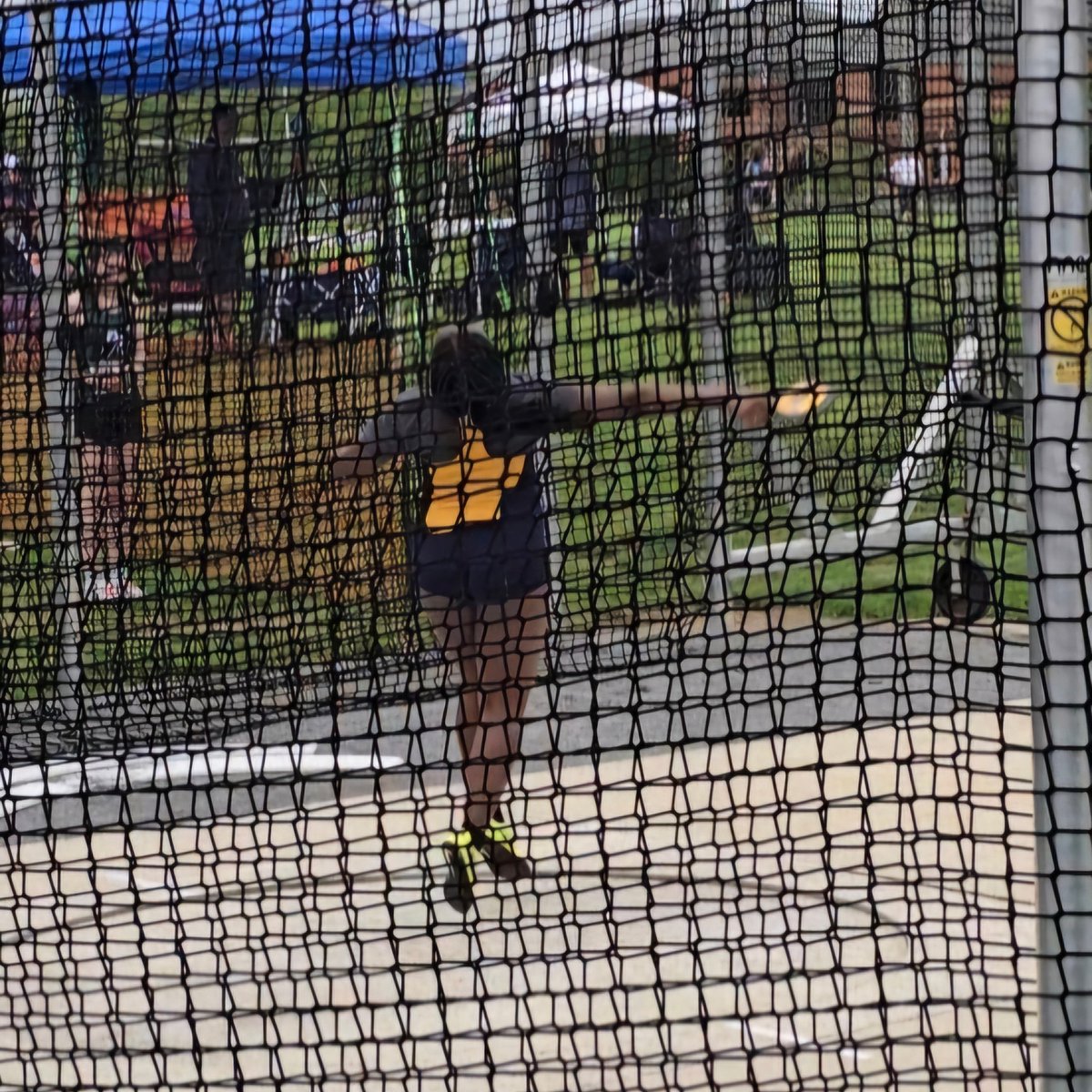 Annissah Magloire taking 6th place in Discus at the PIAA District 3 meet and qualifying for the PIAA T&F State Championships!!