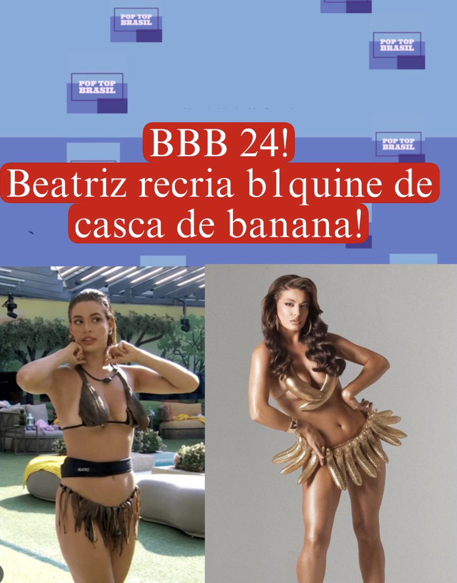 BBB24! Beatriz recria b1quine de casca de banana! #bbb #bbb24 #beatrizreis #beatrizbbb24 #davibbb24