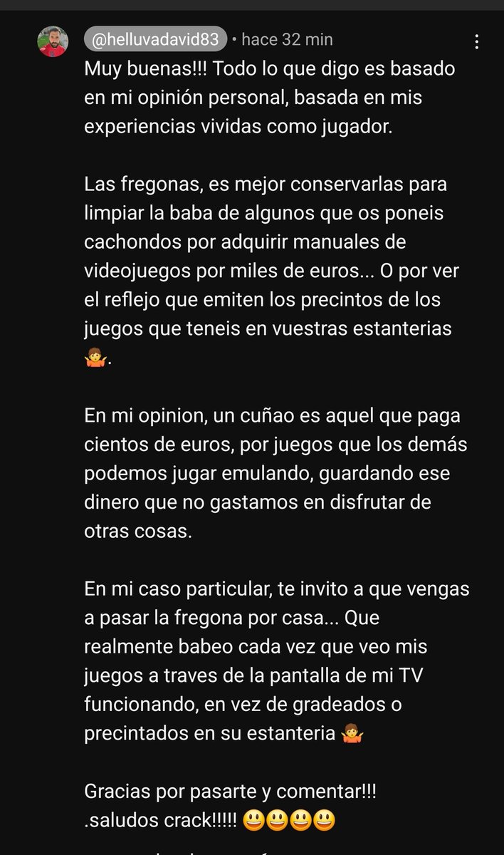 Y aquí el que pide respeto 🤣 Me descojono con estos seres. Están muy muy jodidos eh? La impotencia es terrible.