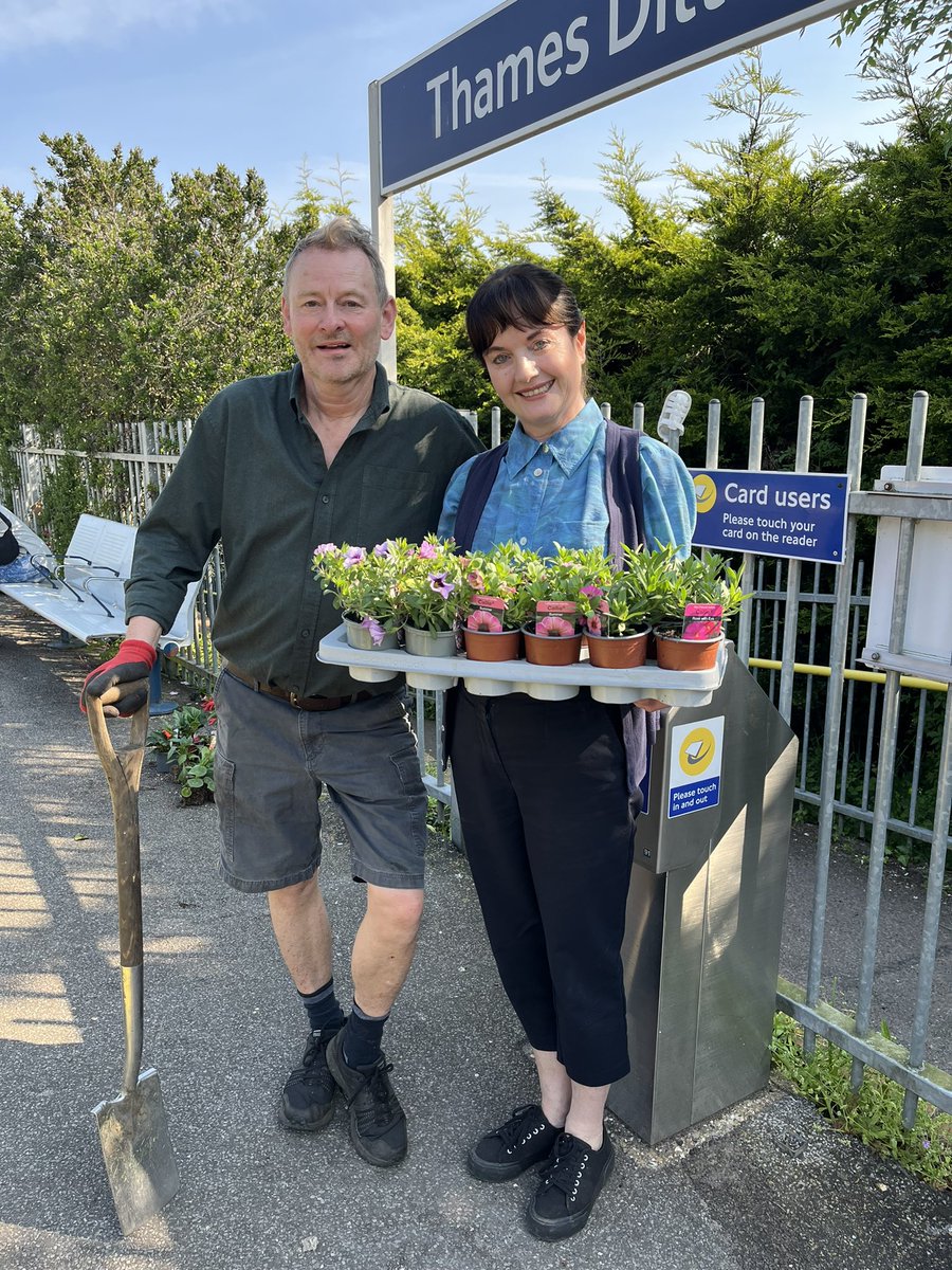 Our fab Summer planting day at Thames Ditton Station was a great success!  Thanks to the wonderful volunteers who helped plus  <a href="/SW_Help/">SWR Help</a> Scott &amp; Gary. Thanks also to <a href="/ElmbridgeBC/">Elmbridge BC</a> for their support &amp; everyone who buys a brownie Cafe Noir towards plant funds