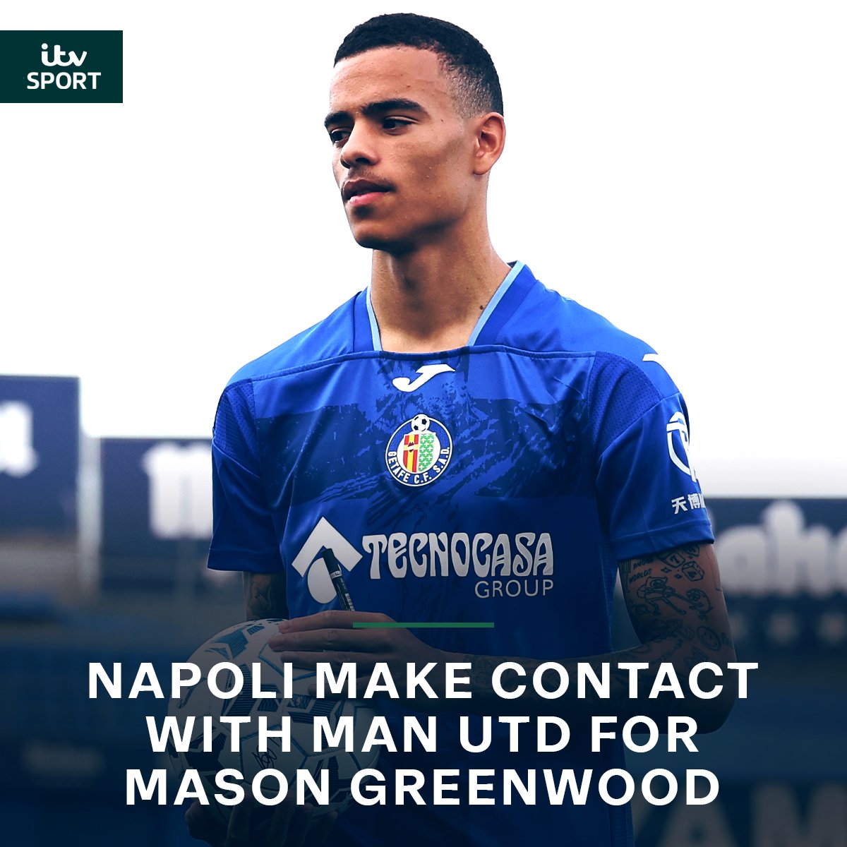 According to reports, Napoli have made contact with Man Utd over signing Mason Greenwood.
