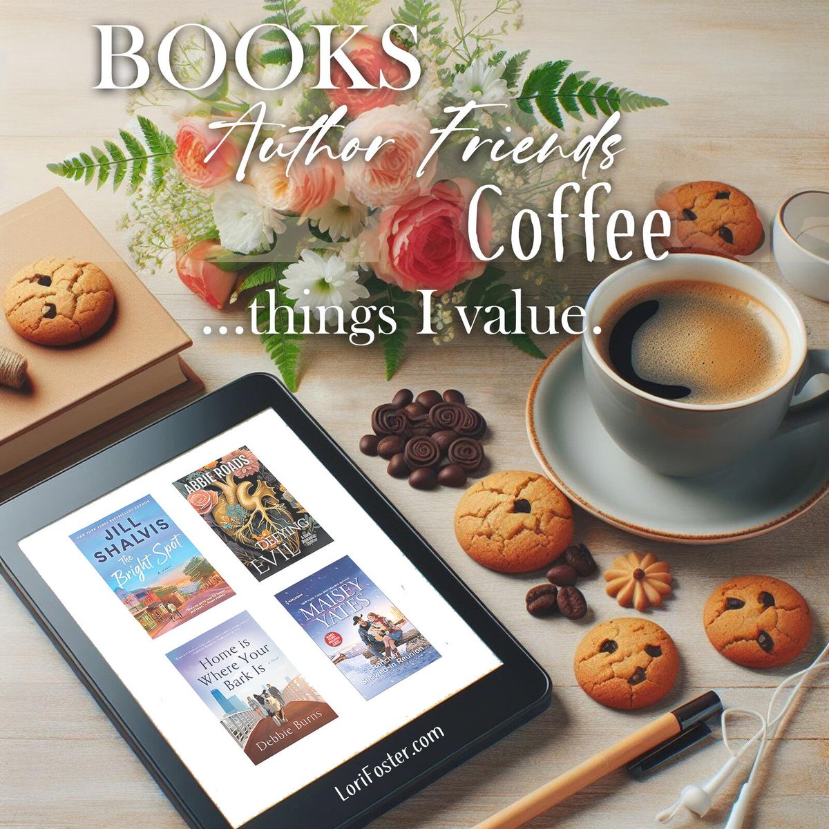 Books and author friends go well with #coffee. Here's hoping everyone enjoys their weekend!