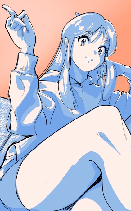 #今日の参考ポーズ #うる星やつら #ラムちゃん  参考ポーズありがとうございま～す 