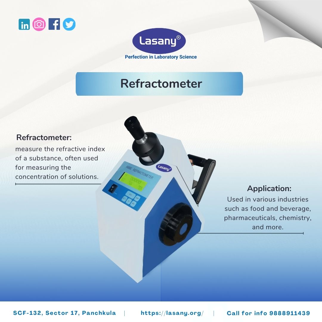 Digital Abbe Refractometer With Software Visit Our Website :- lasany.org Feel Free to ContactUs :-9888911439 #bloodbank #viscometer #lasanyspectrophotometers #analyticalproducts #biotechnology #Lasanyinternational #laboratory #labinstruments #technology
