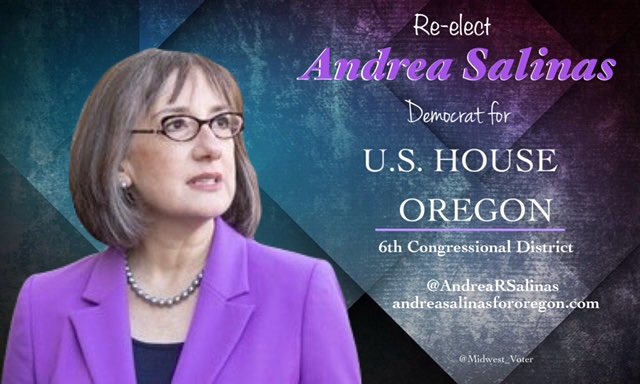 @AndreaRSalinas has fought for more accessible and affordable quality health care and reproductive health . She believes there’s more to do and is running for re-election to the U.S. House , #OR06 to continue the fight #DemVoice1 #ONEV1 #BLUEDOT #LiveBlue #ResistanceBlue