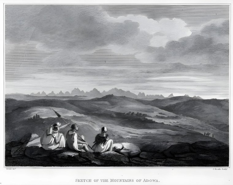 Sketch of the Mountains of #Adwa 1814 #HenrySalt, Henry, 1780-1827. 

ስእሊ ኣኽራናትን ጎቦታትን ዓድዋ 1814: ሄነሪ ሳልት: 1780-1827:: #tigray #history #Abyssinia #illustration #aksum