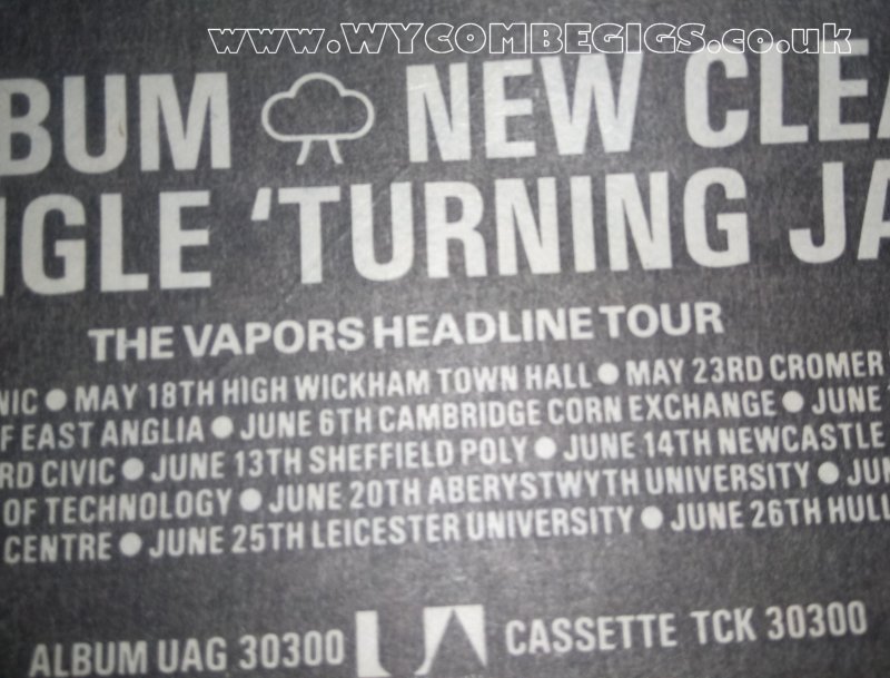 wycombegigs's tweet image. #OTD Sunday 18th May 1980
The Vapors
Town Hall, High Wycombe
Part of tour promoting their debut album ‘New Clear Days’ which included top 10 single ‘Turning Japanese’. Gig was sparsely attended but perhaps due to misspelling of Wycombe on tour advert🤔
&quot;Turning Wycombese&quot; 🙈