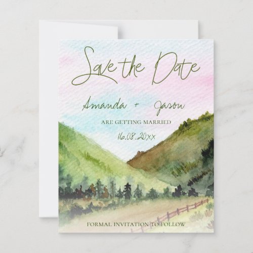 Romantic Landscape Mountain Wedding Save The Date zazzle.com/romantic_lands… via @zazzle