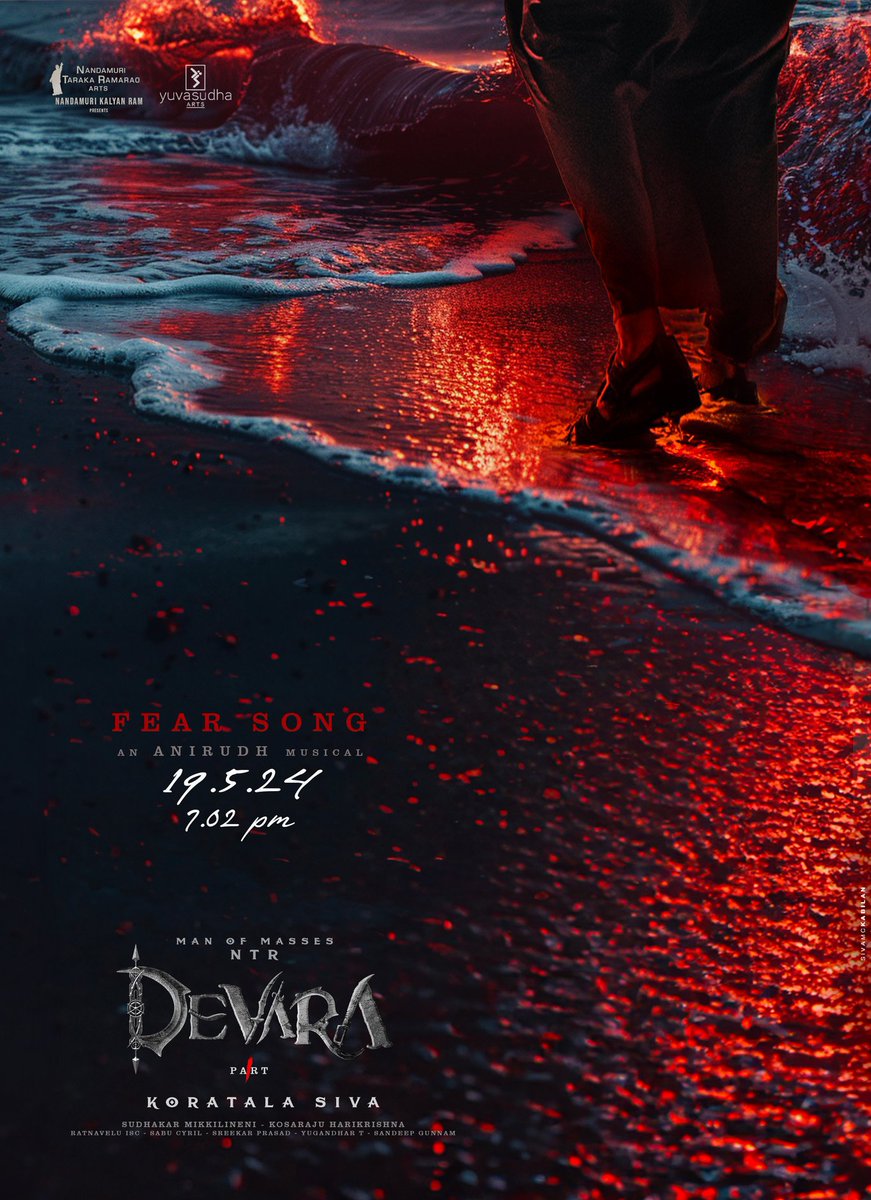 #FearSong From #Devara Out tomorrow at 7:02PM.