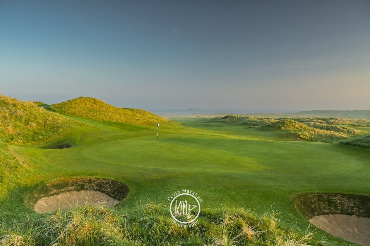 The Glashedy @Ballyliffin has some dramatic high ground and the routing brings you back to these biggest dunes on both 9s. From here, Glashedy Rock punctures the sea, as mountains rise around you. Here are 3 'big camera' shots from Thursday am. Thanks to a great club team.