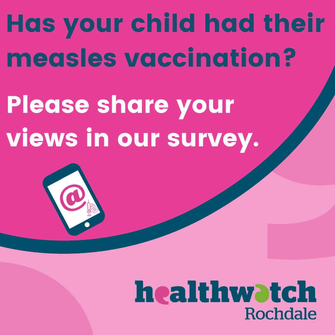 Measles Vaccinations....
Please share your thoughts with us around the measles vaccination for children.
The findings will be shared with health planners and on our website

smartsurvey.co.uk/s/HWR_Measles_…

#useyourvoice #vaccinations #feedback #measles #NHS #shareyourviews