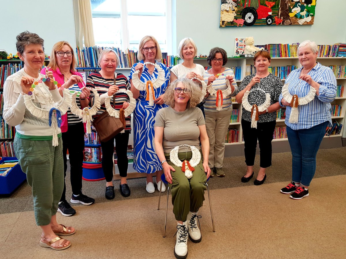 corkcolibrary's tweet photo. For Bealtaine, #Millstreetlibrary hosted an Arts & Crafts workshop. The workshop was led by artist Amanda Wright who focused on the intricate art of macrame. Beautiful work!
#bealtainefestival #bealtaine #corkcountylibraryandartsservice #corkcountylibrary #corkcountycouncil https://t.co/TtiqKeIjzT