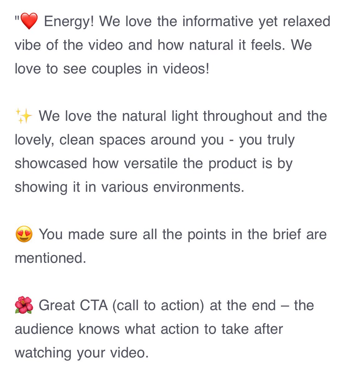 Obsessed with feedback like this 🥹🫶🏼✨