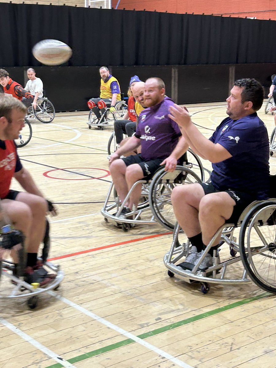 On the eve of 'Purps on Wheels' debut #WheelchairRugbyLeague game we're giving a big shoutout to two organisations and individuals without whom we wouldn't have got here. @Eagles_Found @brooza664 @_jackpemberton and @dynamitegsss A massive thank you for all your support 👊