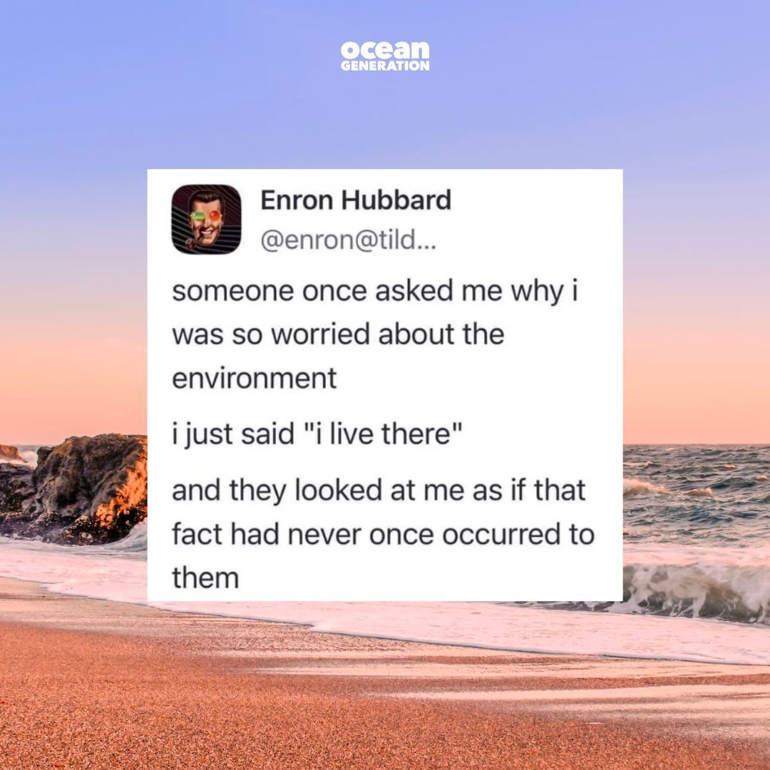 oceangen_'s tweet image. We may feel disconnected, but we are never separate from nature. 🔗💙
Our #BluePlanet, our only home, keeps us alive. 🌍 
Let’s take good care of it: Our planet doesn't need a handful of perfect #environmentalists, it needs millions of people taking action. 🙌
Via @greenpeaceusa