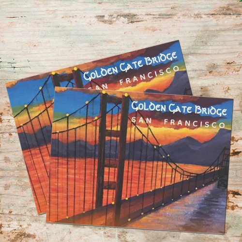 Golden Gate Bridge Landscape Acrylic Painting Postcard zazzle.com/golden_gate_br… via @zazzle