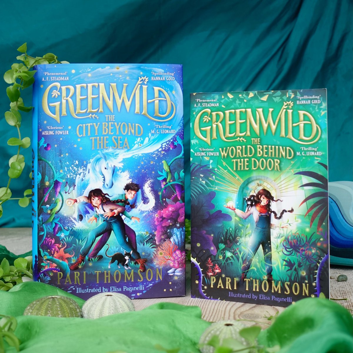 We just can't pick which Greenwild cover is our favourite! 😍 Join Daisy and her friends on an adventure that takes them across the ocean in the new Greenwild: The City Beyond the Sea by @parithomson illustrated by @elisaupsidedown - out next week: buff.ly/4dCm9ym