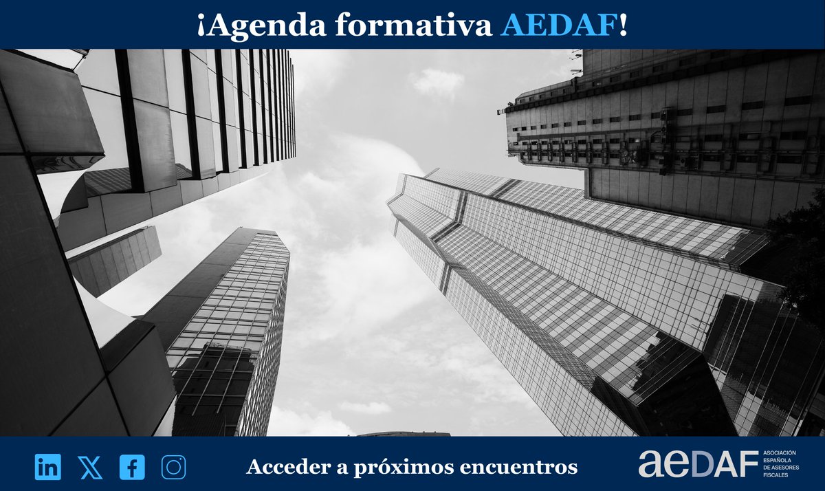 ¡Ya está disponible el avance formativo de #AEDAF para la próxima semana! 👇 ow.ly/Ih4M50RJGJ8 #ViveAEDAF #asesoresfiscales #formacionfiscal #actualidadfiscal #fiscalidad #tax