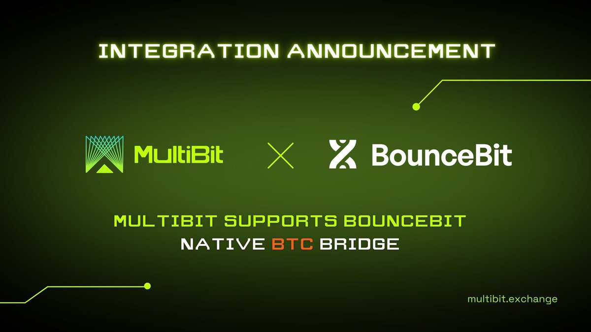 Multibit_Bridge's tweet image. 🔸MultiBit #BTC  bridge to @bounce_bit CeDeFi restaking infrastructure is powering the bridging of:

🔸spot BTC, WBTC and BTCB (#Binance  BTC) to BBTC 

🔸USDT, FDUSD to BBUSD

🔸bridge to BounceBit: portal.bouncebit.io/deposit