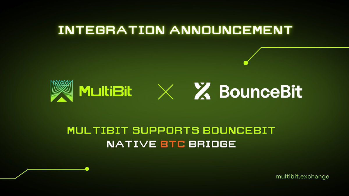 🔸MultiBit #BTC  bridge to @bounce_bit CeDeFi restaking infrastructure is powering the bridging of:

🔸spot BTC, WBTC and BTCB (#Binance  BTC) to BBTC 

🔸USDT, FDUSD to BBUSD

🔸bridge to BounceBit: portal.bouncebit.io/deposit