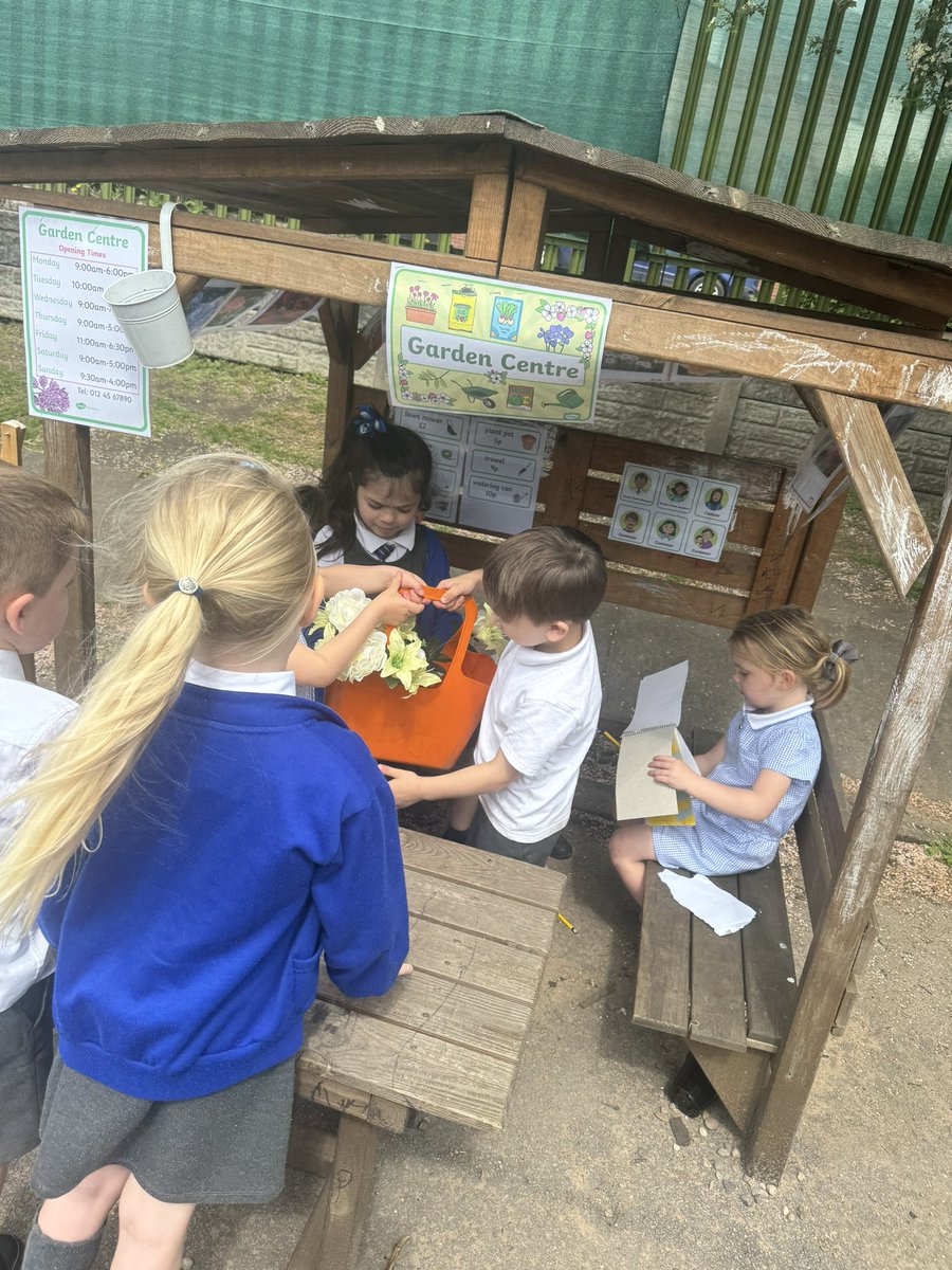 Our Garden Centre is open for business 🌸💐 The shop keepers have been overrun with customers. They have been taking orders, counting money and supplying their customers with all of their garden needs 👩🏽‍🌾 <a href="/StGabrielsCofE/">St Gabriel’s C of E.</a>
