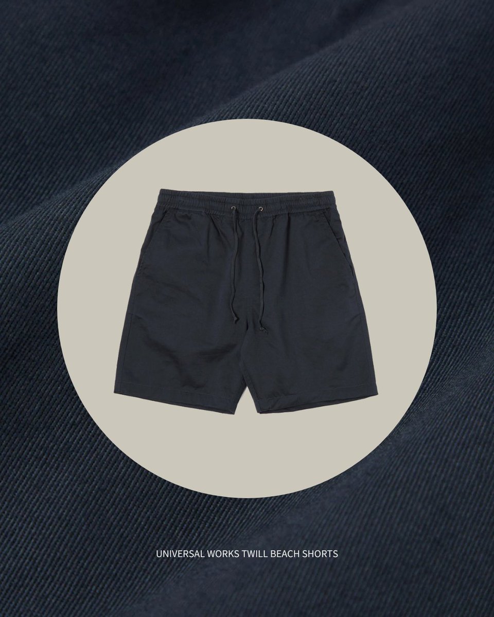 NumberSixLondon's tweet image. Universal Works' "shortest" short, the 'Beach Short' is a super comfortable above-the-knee short with a simple elasticated and drawstring waist. bit.ly/3UCyslz #universalworks #shorts #menswear