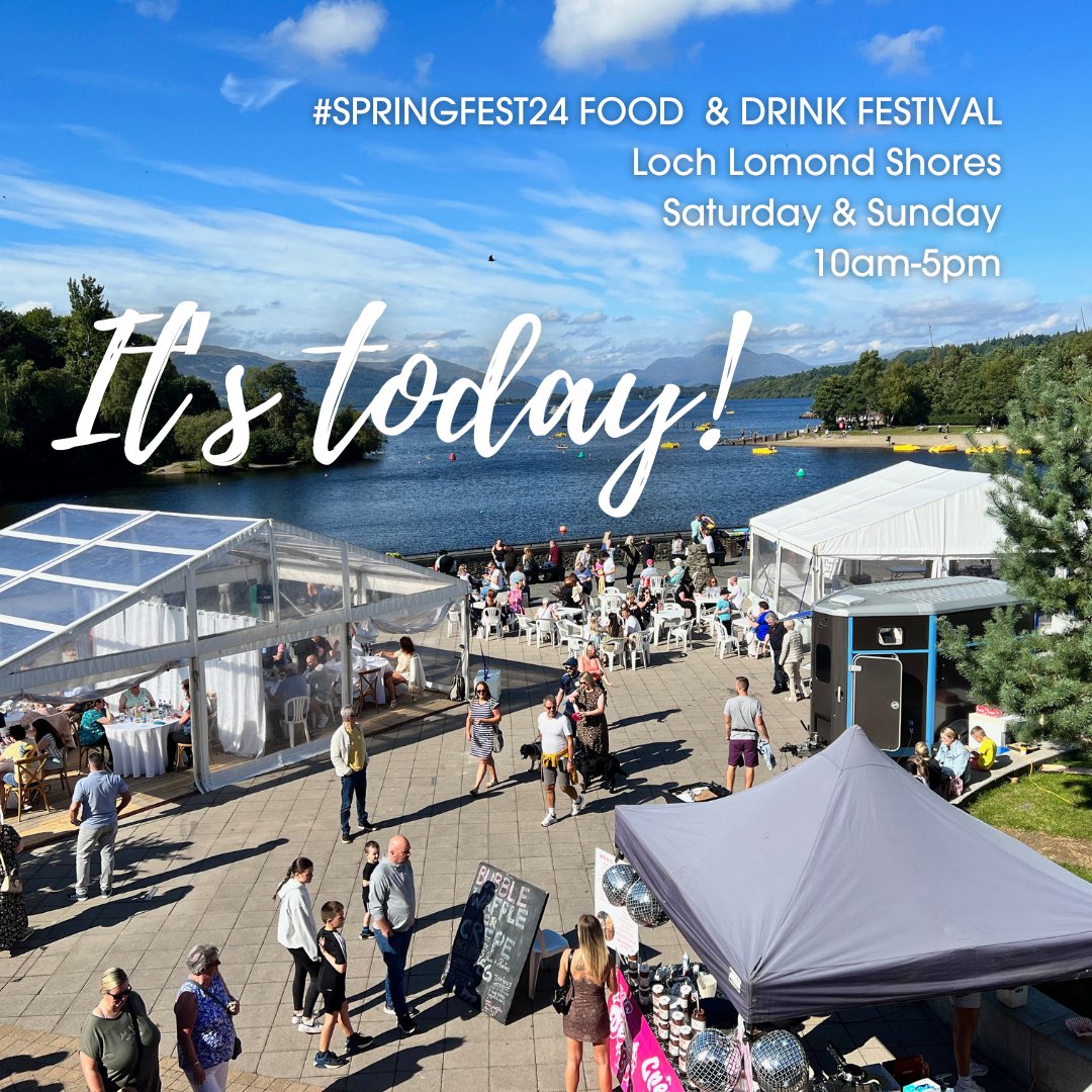 lochlomondshore's tweet photo. Calling all foodies - it's TODAY!
And check out this weather! 😎Could it be any better...we don't think so!☀️
#Springfest24 is finally happening today & tomorrow 10am-5pm at Loch Lomond Shores, & it's set to be a delicious adventure for your taste buds!
https://t.co/FwzI8VPv6t https://t.co/5SuAz6b7js