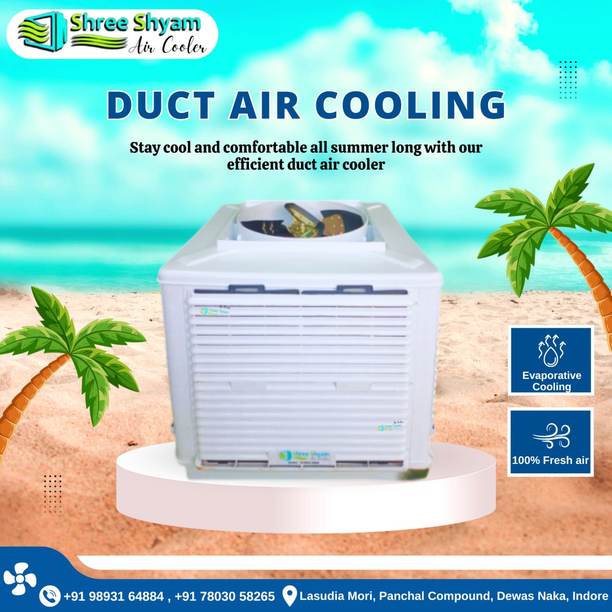 Beat the heat effectively with Shri Shyam Duct Air Coolers! Perfect for large spaces, they provide efficient cooling throughout your home or office.
.
.
#ShreeShyamAirCooling #DuctCooling #BeatTheHeat #CoolComfort #CoolSummer #LargeSpaceCooling #EfficientCooling